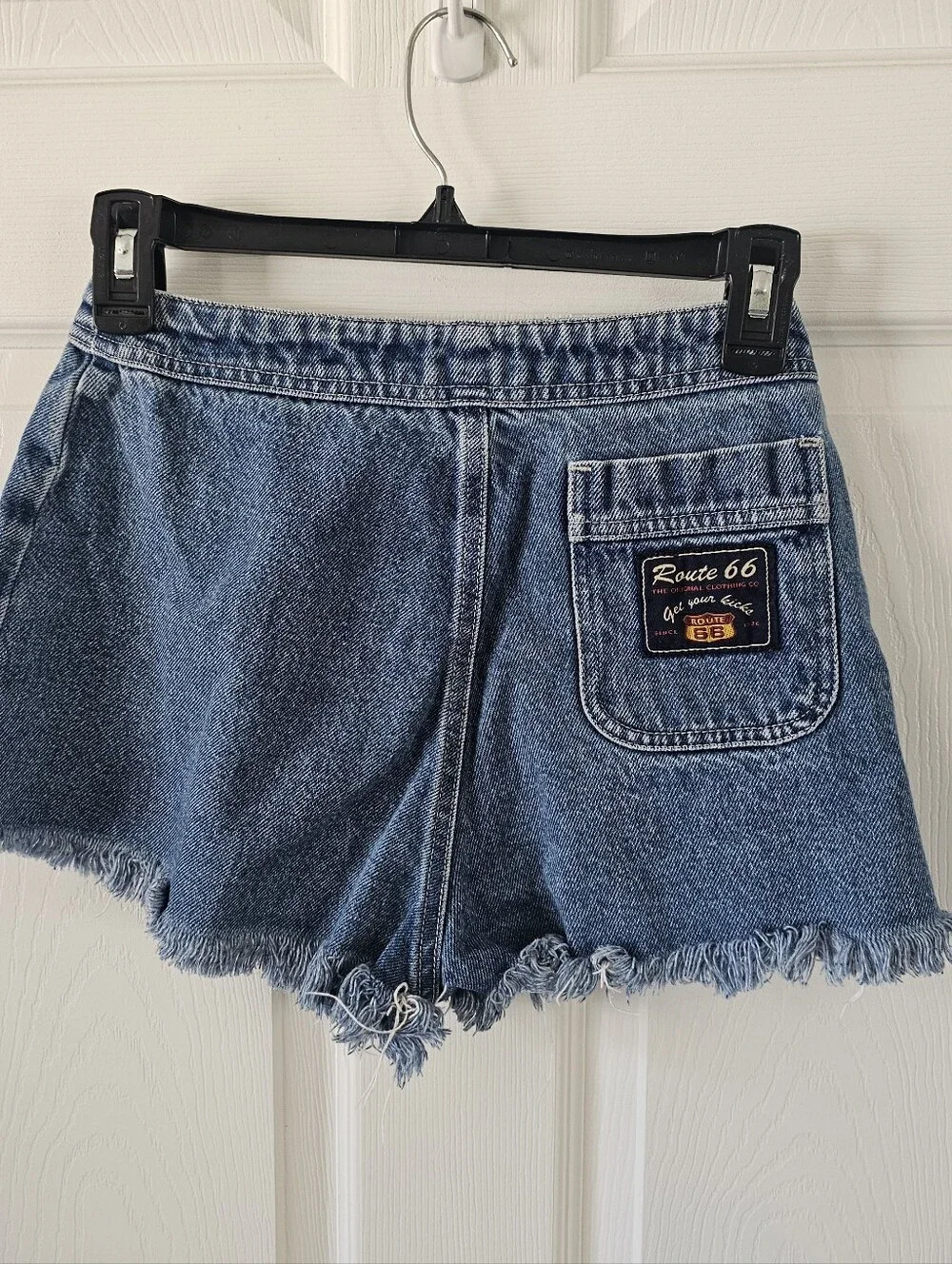 Vintage Route 66 Denim Wrap Skort Size 3/4 EUC 90s Y2K Frayed Hem